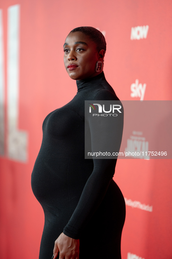 Lashana Lynch attends "The Day of the Jackal" premiere photocall at Villa Wolkonsky in Rome, Italy, on November 7, 2024. 