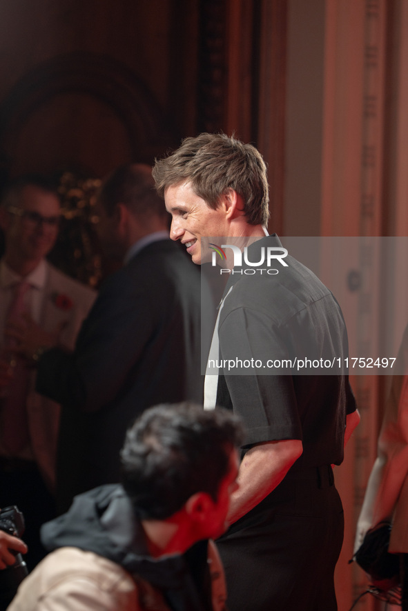 Eddie Redmayne attends "The Day of the Jackal" premiere photocall at Villa Wolkonsky in Rome, Italy, on November 7, 2024. 