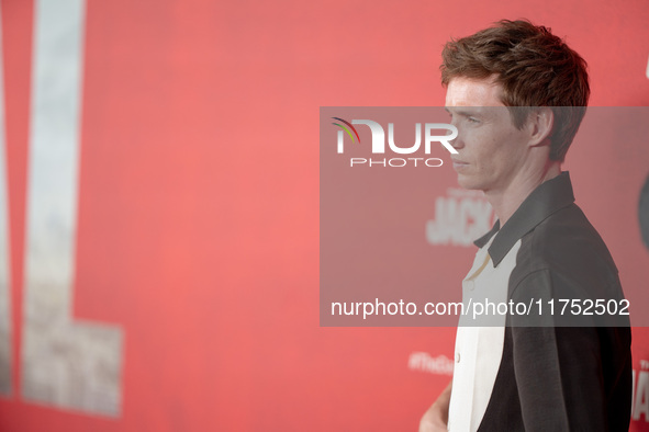 Eddie Redmayne attends "The Day of the Jackal" premiere photocall at Villa Wolkonsky in Rome, Italy, on November 7, 2024. 