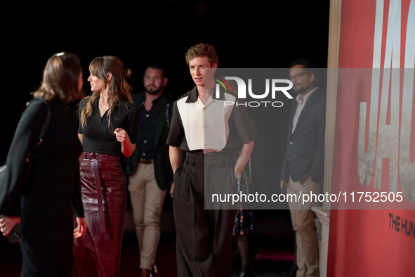 Eddie Redmayne attends "The Day of the Jackal" premiere photocall at Villa Wolkonsky in Rome, Italy, on November 7, 2024. 