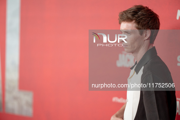 Eddie Redmayne attends "The Day of the Jackal" premiere photocall at Villa Wolkonsky in Rome, Italy, on November 7, 2024. 