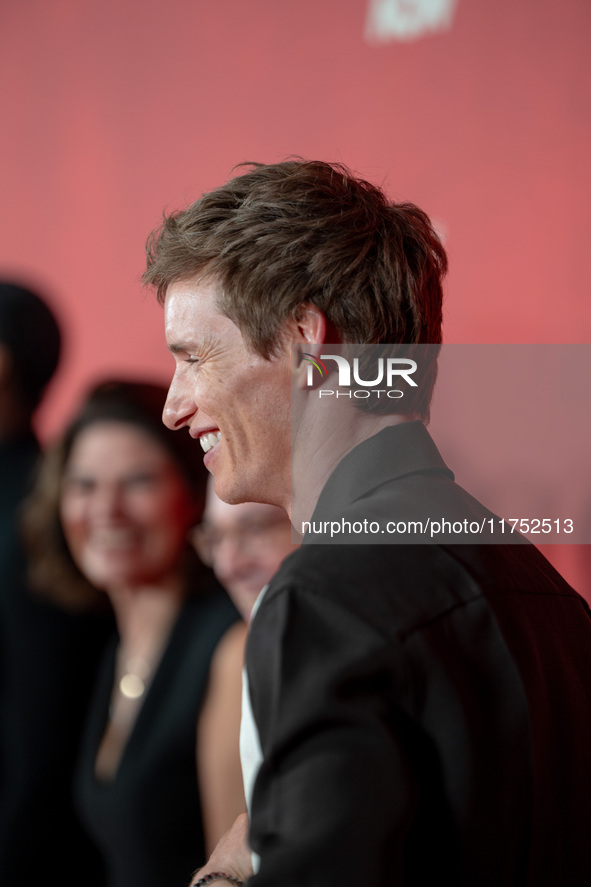 Eddie Redmayne attends "The Day of the Jackal" premiere photocall at Villa Wolkonsky in Rome, Italy, on November 7, 2024. 