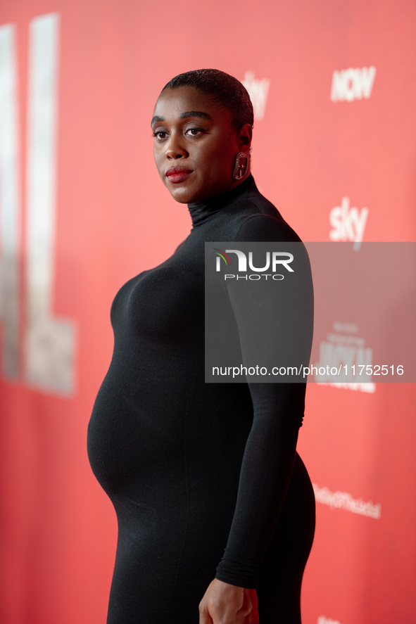 Lashana Lynch attends "The Day of the Jackal" premiere photocall at Villa Wolkonsky in Rome, Italy, on November 7, 2024. 