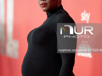 Lashana Lynch attends "The Day of the Jackal" premiere photocall at Villa Wolkonsky in Rome, Italy, on November 7, 2024. (