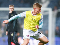 #19, Zian Flemming of Burnley warms up during the Sky Bet Championship match between West Bromwich Albion and Burnley at The Hawthorns in We...