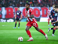 Rodinei of Olympiacos FC plays during the Europa League Matchday 4 match between Olympiacos FC and Rangers at Georgios Karaiskakis Stadium i...