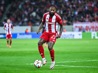 Rodinei of Olympiacos FC plays during the Europa League Matchday 4 match between Olympiacos FC and Rangers at Georgios Karaiskakis Stadium i...