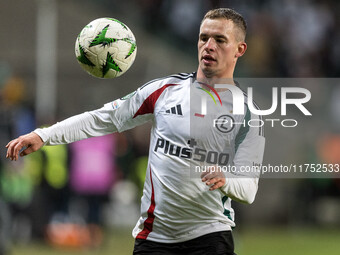 Kacper Chodyna  during UEFA Conference League match Legia Warsaw vs Dinamo Minsk in Warsaw Poland on 7 November 2024. (