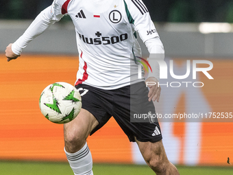 Jurgen Celhaka  during UEFA Conference League match Legia Warsaw vs Dinamo Minsk in Warsaw Poland on 7 November 2024. (