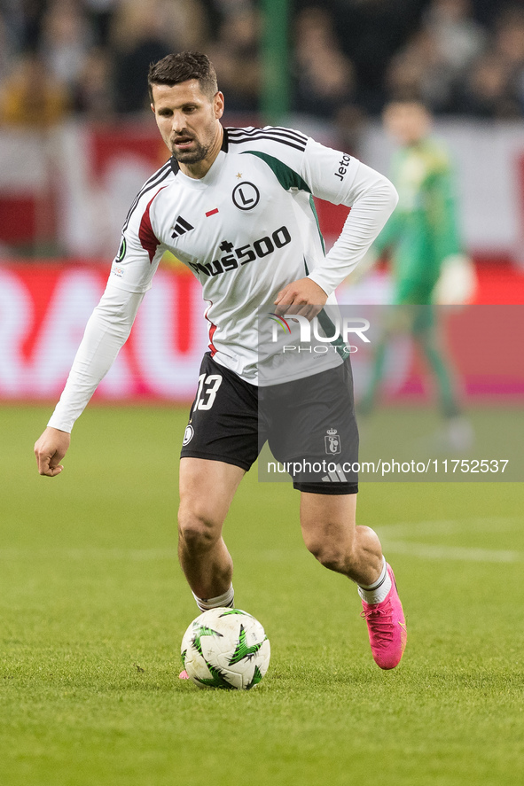 Pawel Wszolek  during UEFA Conference League match Legia Warsaw vs Dinamo Minsk in Warsaw Poland on 7 November 2024. 