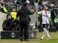 Coach Goncalo Feio , Luquinhas  during UEFA Conference League match Legia Warsaw vs Dinamo Minsk in Warsaw Poland on 7 November 2024. (