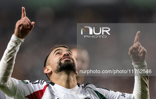 Luquinhas , goal celebration during UEFA Conference League match Legia Warsaw vs Dinamo Minsk in Warsaw Poland on 7 November 2024. 