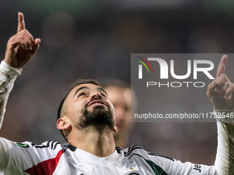 Luquinhas , goal celebration during UEFA Conference League match Legia Warsaw vs Dinamo Minsk in Warsaw Poland on 7 November 2024. (