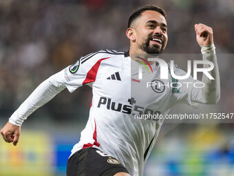 Luquinhas , goal celebration during UEFA Conference League match Legia Warsaw vs Dinamo Minsk in Warsaw Poland on 7 November 2024. (