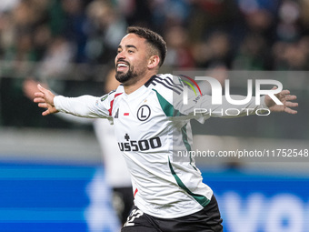 Luquinhas , goal celebration during UEFA Conference League match Legia Warsaw vs Dinamo Minsk in Warsaw Poland on 7 November 2024. (