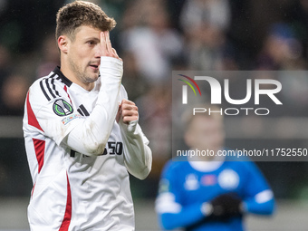 Mark Gual , celebration during UEFA Conference League match Legia Warsaw vs Dinamo Minsk in Warsaw Poland on 7 November 2024. (