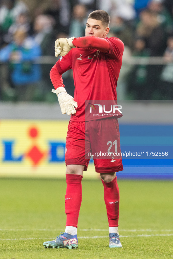 Fedor Lapoukhov  during UEFA Conference League match Legia Warsaw vs Dinamo Minsk in Warsaw Poland on 7 November 2024. 