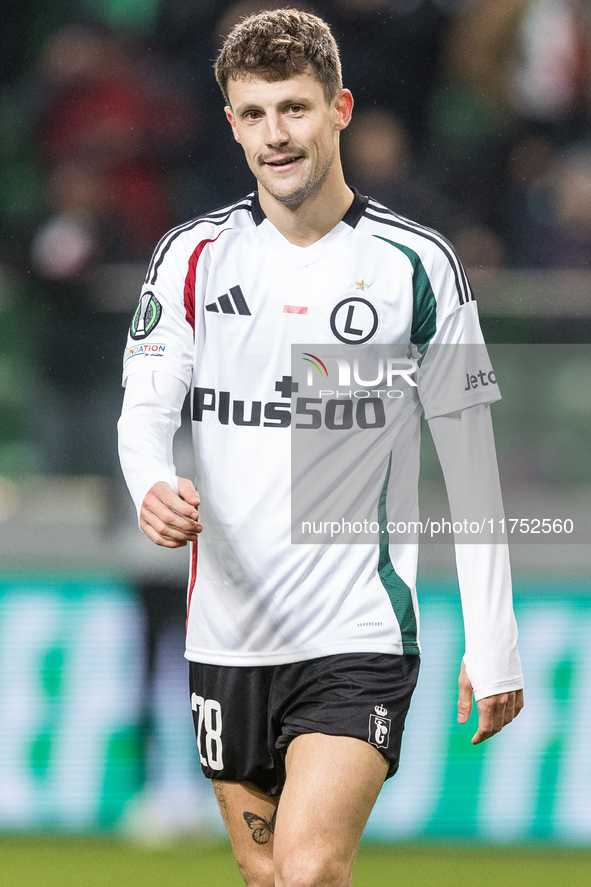 Mark Gual  during UEFA Conference League match Legia Warsaw vs Dinamo Minsk in Warsaw Poland on 7 November 2024. 