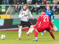 Rafal Augustyniak , Fedor Lapoukhov  during UEFA Conference League match Legia Warsaw vs Dinamo Minsk in Warsaw Poland on 7 November 2024. (