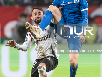 Luquinhas , Vadim Pigas  during UEFA Conference League match Legia Warsaw vs Dinamo Minsk in Warsaw Poland on 7 November 2024. (