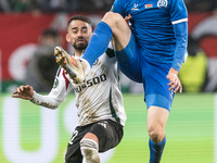 Luquinhas , Vadim Pigas  during UEFA Conference League match Legia Warsaw vs Dinamo Minsk in Warsaw Poland on 7 November 2024. (