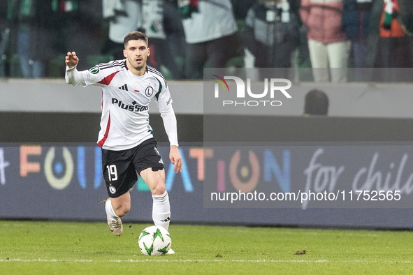 Ruben Vinagre  during UEFA Conference League match Legia Warsaw vs Dinamo Minsk in Warsaw Poland on 7 November 2024. 