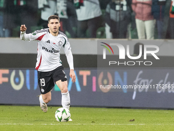 Ruben Vinagre  during UEFA Conference League match Legia Warsaw vs Dinamo Minsk in Warsaw Poland on 7 November 2024. (