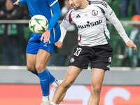 Rai Lopes , Pawel Wszolek  during UEFA Conference League match Legia Warsaw vs Dinamo Minsk in Warsaw Poland on 7 November 2024. (