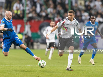 Pavel Sedko , Steve Kapuadi  during UEFA Conference League match Legia Warsaw vs Dinamo Minsk in Warsaw Poland on 7 November 2024. (