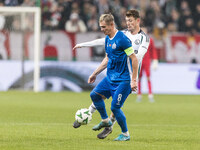 Aleksandr Selyava , Mark Gual  during UEFA Conference League match Legia Warsaw vs Dinamo Minsk in Warsaw Poland on 7 November 2024. (