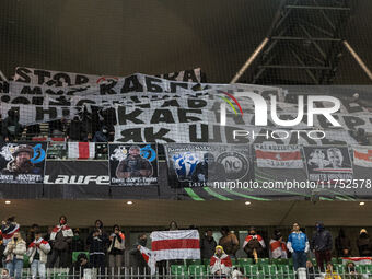 Dinamo fans during UEFA Conference League match Legia Warsaw vs Dinamo Minsk in Warsaw Poland on 7 November 2024. (