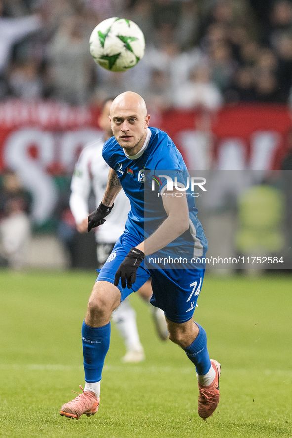 Pavel Sedko  during UEFA Conference League match Legia Warsaw vs Dinamo Minsk in Warsaw Poland on 7 November 2024. 