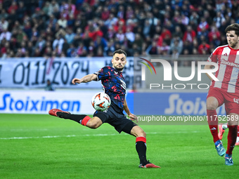 Nedim Bajrami of Rangers plays during the Europa League, Matchday 4 match between Olympiacos FC and Rangers at Georgios Karaiskakis Stadium...