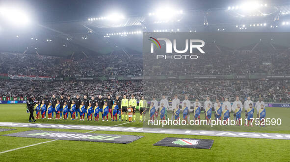 Teams presentation during UEFA Conference League match Legia Warsaw vs Dinamo Minsk in Warsaw Poland on 7 November 2024. 