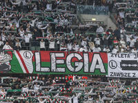 Legia fans during UEFA Conference League match Legia Warsaw vs Dinamo Minsk in Warsaw Poland on 7 November 2024. (