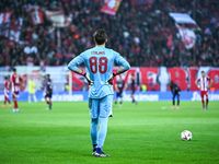 Konstantinos Tzolakis of Olympiacos FC plays during the Europa League Matchday 4 match between Olympiacos FC and Rangers at Georgios Karaisk...