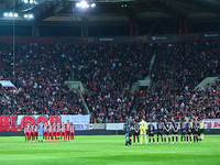 Players of Olympiacos FC and Rangers participate in the Europa League, Matchday 4 match between Olympiacos FC and Rangers at Georgios Karais...