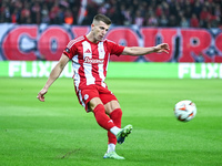 Costinha of Olympiacos FC plays during the Europa League Matchday 4 match between Olympiacos FC and Rangers at Georgios Karaiskakis Stadium...