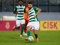 Dunstan Vella, captain of Floriana, is in action during the Malta 360 Sports Premier League soccer match between Birkirkara and Floriana at...