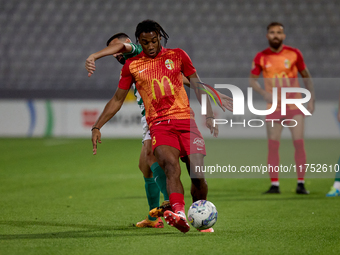 Paul Mbong of Birkirkara is in action during the Malta 360 Sports Premier League soccer match between Birkirkara and Floriana at the Nationa...