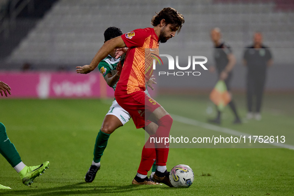 Augustin Sandona of Birkirkara is in action during the Malta 360 Sports Premier League soccer match between Birkirkara and Floriana at the N...