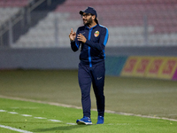 In Ta' Qali, Malta, on November 7, 2024, Stefano De Angelis, head coach of Birkirkara, gestures during the Malta 360 Sports Premier League s...