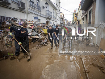 Flooding follows storm DANA in the Valencia town of Paiporta, Spain, on November 7, 2024. (