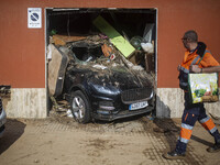 Flooding follows storm DANA in the Valencia town of Paiporta, Spain, on November 7, 2024. (