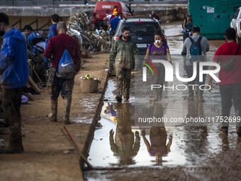 Flooding follows storm DANA in the Valencia town of Paiporta, Spain, on November 7, 2024. (