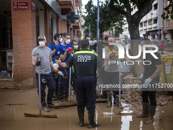 Flooding follows storm DANA in the Valencia town of Paiporta, Spain, on November 7, 2024. (