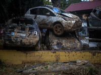 Flooding follows storm DANA in the Valencia town of Paiporta, Spain, on November 7, 2024. (