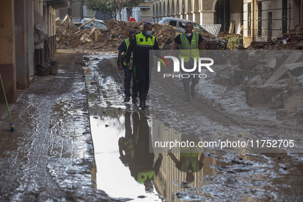 Flooding follows storm DANA in the Valencia town of Paiporta, Spain, on November 7, 2024. 