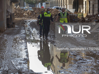 Flooding follows storm DANA in the Valencia town of Paiporta, Spain, on November 7, 2024. (