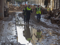 Flooding follows storm DANA in the Valencia town of Paiporta, Spain, on November 7, 2024. (